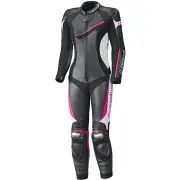 Ayana II Black White Pink Ladies 1PC Leather Motorcycle Suit
