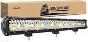 Nilight 18025C-A 26Inch 540W Triple Row Bar 50000LM Flood Spot Combo Beam Driving Boat Led Off Road Lights for Trucks Jeep UTV ATV, White