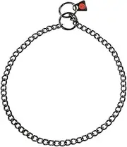 Herm Sprenger Black Stainless Steel Choke Dog Training Collar with a Training Clicker No-Pull Slip Chain for Small Medium Large Dogs for Easy Control Chain Collar Made in Germany 2mm 22in (55cm)