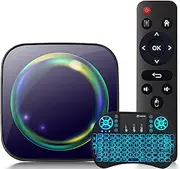 Android 11.0 TV Box, Smart Android TV Box with S905W2 Quad Core ARM Cortex A35 CPU, Support Ultra HD 4K/Dual Band 2.4Ghz 5Ghz Wifi/100M Enternet,with Wireless Mini Keyboard,2gb+16gb