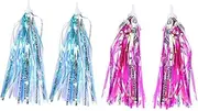 GOOHOCHY 4PC Kids Bike Accessories Bike Accessories for Kids Children Scooter Handlebar Streamers Tassel Ribbon Decor Bike for Girls Bikes Scooter Streamers Bicycle Grips Ribbon
