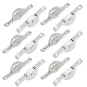Sliding Door Window Plastic Single Roller Pulleys Rolling Wheels 56mm Long 12pcs