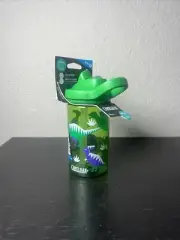 CamelBak Eddy+ 14oz. Kids' Tritan Renew Water Bottle Green Dinosaurs