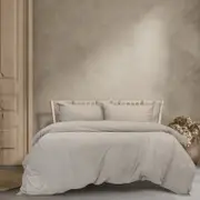 Ardor Boudoir Vintage Washed Grey Quilt Cover Set