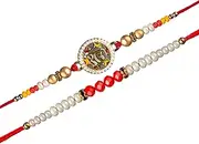 [SHOPOGENIE] Punjabi Rakhi for Brother | Set Of 2 Rakhi with Roli Tika | Rakhi Card | Ek Onkar Rakhi | Khanda Rakhi for Brother | Rakhi Set for Brother | Rakhi Combo