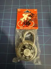 Vintage combination lock New In package, Bicycle, Stainless Steel.