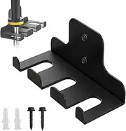Olympic Barbell Hanger Barbell Storage Rack Garage Gym Bar Wall Rack Versatile Wall Mounted Barbell Holder with 2-Hooks Storage Rack for 1 Barbell Suitable for for Home Commercial Garage Gym