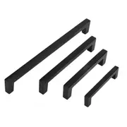 Matte Black Stainless Steel Drawer Cupboard Pulls Cabinet Door Handles 107mm 96mm