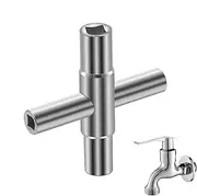 Yidueace 4-Way Threshold Key | Multifunctional Utility Key Cross Water Wrench, Tap Wrench, Cross Wrench, Sleeve Socket Wrench, Cross Water Key for