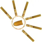 TINEASUR Craft Your Own Wind Chime DIY Kit Bamboo Tubes Dome Ring Outdoor Decor Wind Chime Replacement Parts