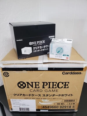 Official Bandai One Piece Card Game WHITE Deck Box BRAND NEW Full Case 96 Boxes