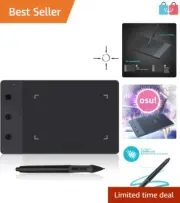 Huion H420 Graphics Drawing Tablet - Portable Stylus Pad with 3 Express Keys