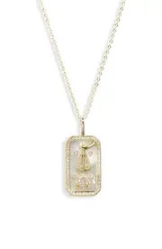 Melinda Maria Zodiac Pendant Necklace in Gold-Libra at Nordstrom One Size Goldibra