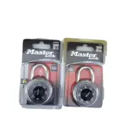 Lot of 2 Master Lock 1500D Anti-Shim Combination Lock - Tough Under Fire Padlock