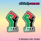 Free Palestine Fist Sticker (x2) | Vinyl Car Decal Funny Aussie Meme Adult War