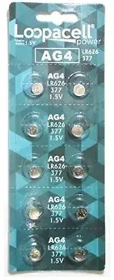 10 Pcs AG4 377 377A LR626 SR66 1.5 Volt Alkaline Button Cell Watch Battery