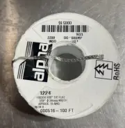 Alpha Wire 1224 SV005 Tinned Copper Braid, 19 AWG, Flat, Oval, Silver, 100 Ft