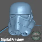 Stormtrooper custom print head for 4" 6" 7" 12" Star Wars figures