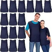 15 Pcs Cobbler Apron Smock Apron with 2 Deep Pockets and Side Ties Unisex Apron for work kitchen