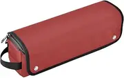[sanluoli] 2 in 1 Hair Tools Organizer and Heat Resistant Mat Large Capacity Hair Straighteners Organizer Brown Solid Color Pure Plain Terracotta Trave Case for Women