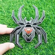 1pc Spider Black Widow Edition Emblems 3D Side Rear Door Badges Sticker Nameplate (Black Red)