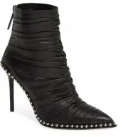 Alexander WANG ERI SOFT RUCHED STUDDED SEXY POINTY TOE BOOTS EU 40 I LOVE SHOES