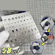 58in1 Flat Folding Scribing Template Auxiliary Ruler for Model Hobby Tool