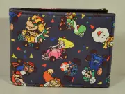 Super Mario Kart BiFold Wallet Card Holder Luigi Peach Yoshi Bowser Toad Donkey