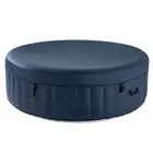 6 Person Inflatable Round Spa Tub with 130 Bubble Jets for Backyard Patio More