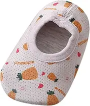 [Generic] Girls Shoes Spring Baby Floor Baby Fruit Slip And Bottom Soft Non Toddler Shoes Print Summer Shoes For Children Floor Mesh Baby Baby Girl