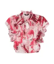 floral-print chiffon blouse 44 Pink