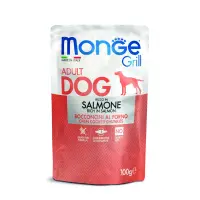在飛比找蝦皮商城優惠-Monge瑪恩吉 無穀主食犬餐包 成犬-鮭魚 100g Gr