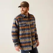 Ariat Men's Hartland Aztec Iron Heather Shirt Jacket-10046390