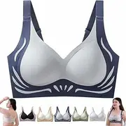 [HUIQINGLI] Queenvie Powerful Push Up Seamless Bras, Wireless Comfort Lift, Women Full Coverage Everyday Support Bras