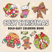 Stress Relief Bold and Easy Colouring Book, Funny Coloring Book for Kids Adults, Cute Designs Painting Paperback with Animals, Landscape, Flowers, Patterns, 52 Sheets Creative Drawing Paperback