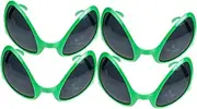 WESIEVYA 4Pcs Alien Glasses Fun Cosplay Eyewear for Halloween Carnival Theme Parties Unique Alien Accessory for Photo Booth Props and Party Favors
