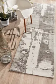 Rug Culture Silver Grey Abstract Jacquard Woven Rug