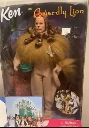 Vintage Wizard of OZ, Ken as Cowardly Lion Barbie Doll 1999 New w/ Crown