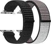 WolliLe Sport Bands Compatible with Apple Watch Band 38mm 40mm 41mm 42mm 44mm 45mm 49mm 46mm,Nylon breathable Strap Compatible with iWatch Apple Watch Series 10 9 Ultra 8 7 6 5 4 3 2 1 SE Women Men