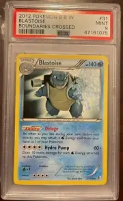 2012 Pokemon B & W Boundaries Crossed Blastoise 31 Non Holo PSA 9 Mint
