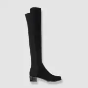 $795 Stuart Weitzman Women's Black Reserve Suede Knee High Boot Shoes Size 11.5