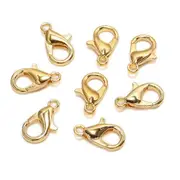 10pcs Gold Necklace Bracelet Keyring Swivel Parrot Lobster Clasp Hooks Clips Findings