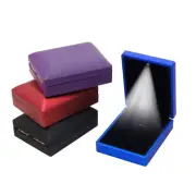 Fashion Box LED Light Jewelry Box Engagement Wedding Box for Present