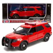 2015 FORD POLICE INTERCEPTOR UTILITY FIRE DEPARTMENT RED 1/18 MOTORMAX 73545