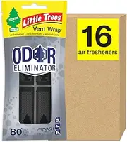 LITTLE TREES Car Air Freshener. Vent Wrap Provides Long-Lasting Scent, Slip on Vent Blade. Odor Eliminator, 16 Air Fresheners, 4 Count (Pack of 4)