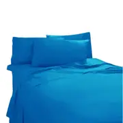 Aqua Percale Fitted Sheet Set