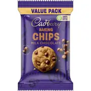 Cadbury Baking Milk Chocolate Chips Value Pack 410g