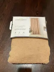 Threshold 1pc Light Filtering Textural Boucle Window Curtain Panel, Tan, 54" x 8