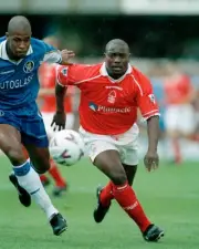 Jean-Claude Darcheville of Nottingham Forest Michael Duberry of Ch- Old Photo
