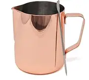 ﻿﻿Joejis Milk Frother Jug for Coffee Machine 600ml with Art Pen - Stainless Steel - Milk Pitcher Barista Coffee Jug for Cappuccino Latte and Espresso ﻿- Rose Gold…